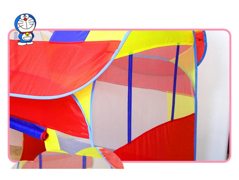 Foldable Indoor Play Tent with Basketball Hoop and Ball Pit for Kids