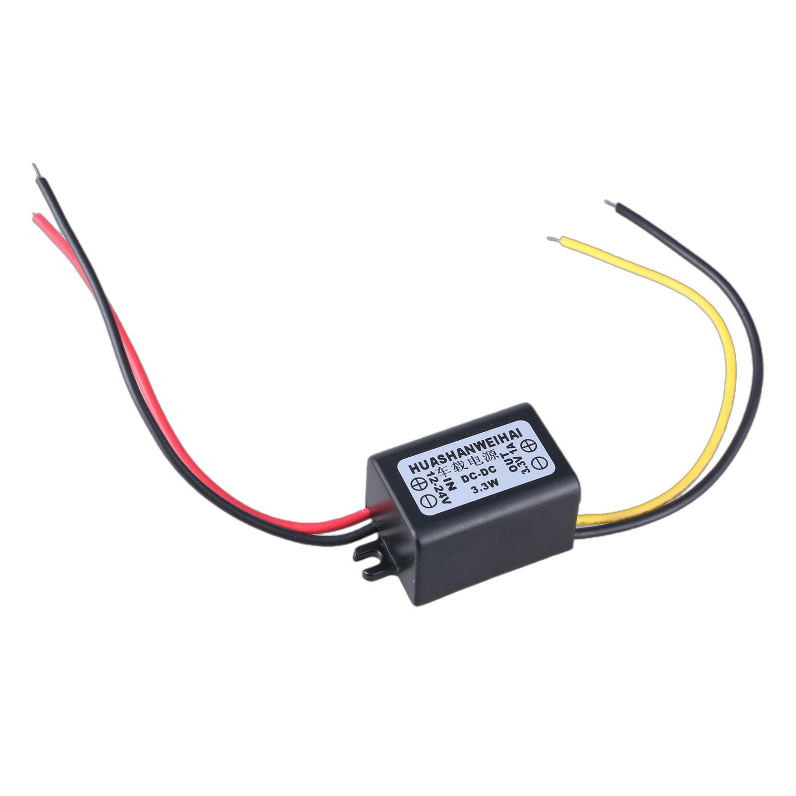 

DC12-24V to 3.3V Step Down Converter Conversion Solution for Car Led Light Car Fan Speaker Monitors Car Recorders 1A