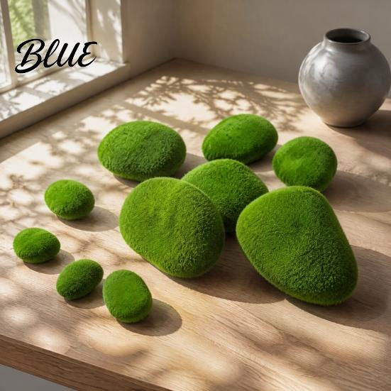 Miniature Garden Landscaping Landscaping Realistic Artificial Set Moss Rocks 10Pcs for Decorative Flocking Foam Fake Fish Tanks Stones Indoor