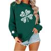 Damen Casual Mode Print Langarm O-Ausschnitt Sweatshirts Pullover Top