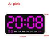 Electronic Wall Clock Temperature Date Table Clock Wall-mounted Dual Alarms Digital LED Clocks for Home Bedroom Voice Control