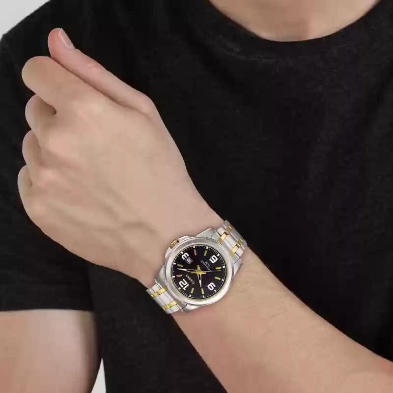 Casio CASIOSTANDARD Series Retro Sports Trendy Watch Business Quartz Movement Stainless Steel Strap Japanese and Korean Watch Men's MTP-1314SG-1AVDF