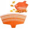 KADAX Plastic Garden Rake for Leaves Claws Without Handle Orange