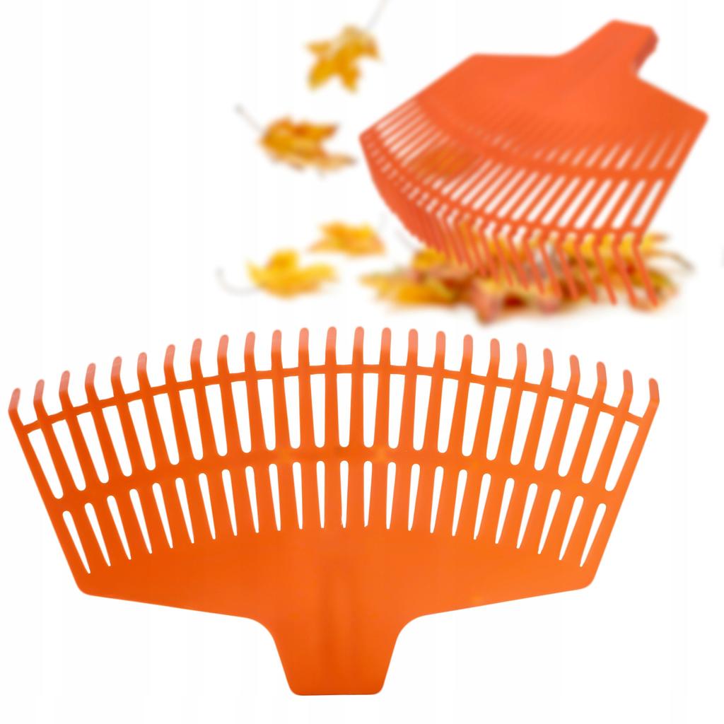 KADAX Plastic Garden Rake for Leaves Claws Without Handle Orange