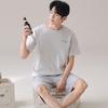 Men's Modal Summer Pajama Set: Short Sleeve & Shorts, Casual Plus Size Homewear