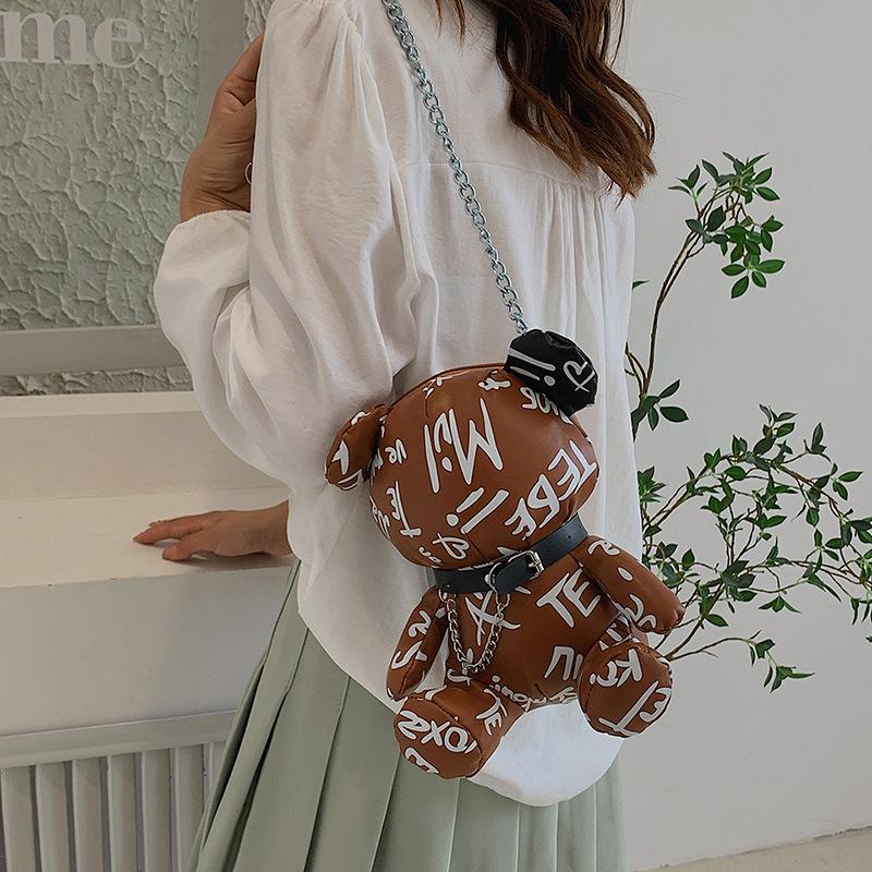 Sac à main drôle 2025 design de mode japonaise soft girl mignon poupée de dessin animé poupée sacs chaîne sac à bandoulière