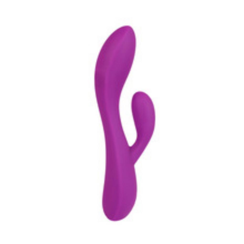 Dual Rabbit Vibrator Personal Massager, 10 Vibration Settings, Body-Safe Silicone, Waterproof, USB Rechargeable, for Women and Men