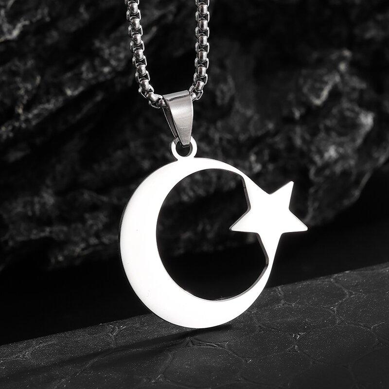 Exquisite Stainless Steel Personalized Celtic Wolf Head Pendant Necklace Men's Simple Jewelry Accessories