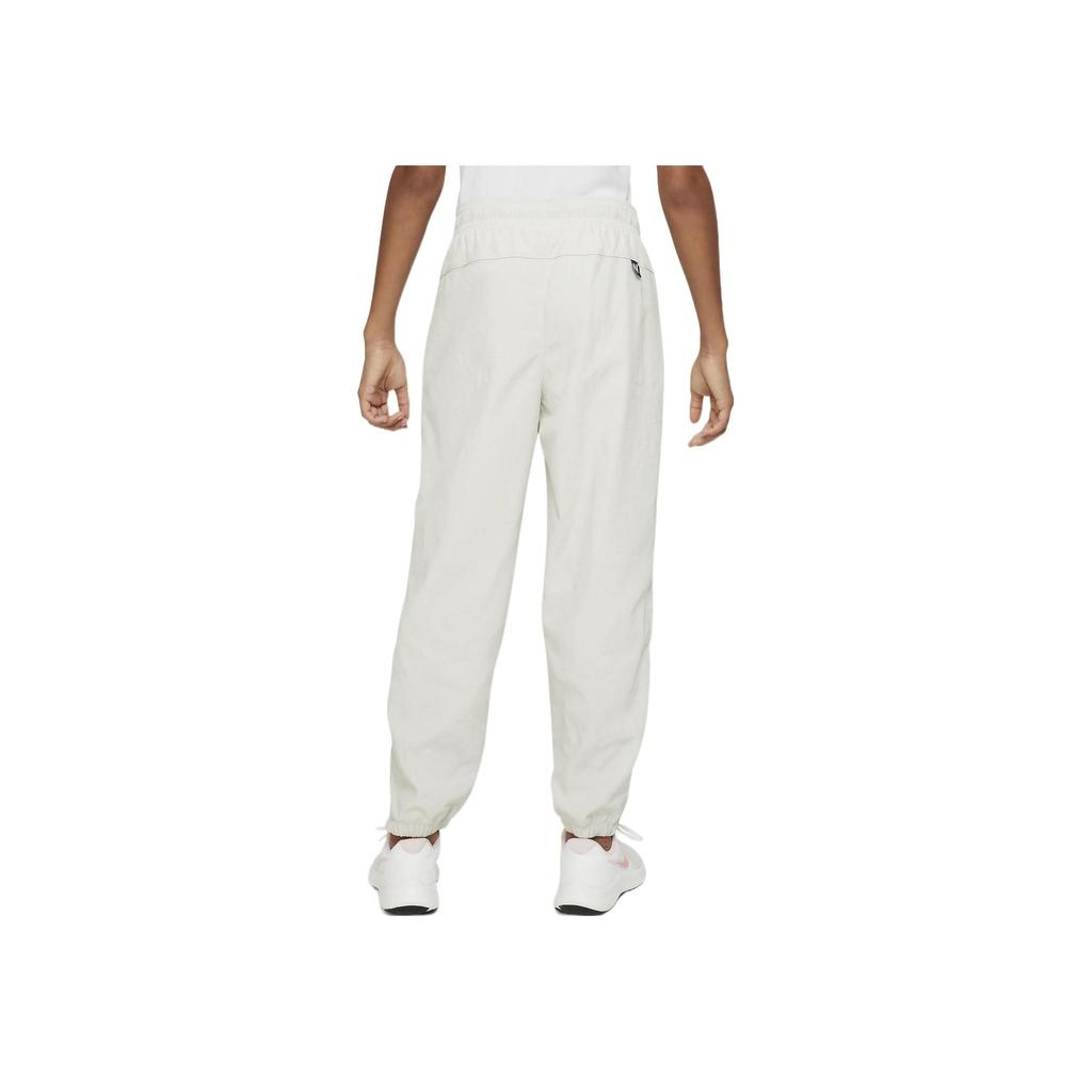 Nike Kids Knitted Sports Pants Solid Color Breathable Side Zipper Training Kids bottoms White DX5367-072