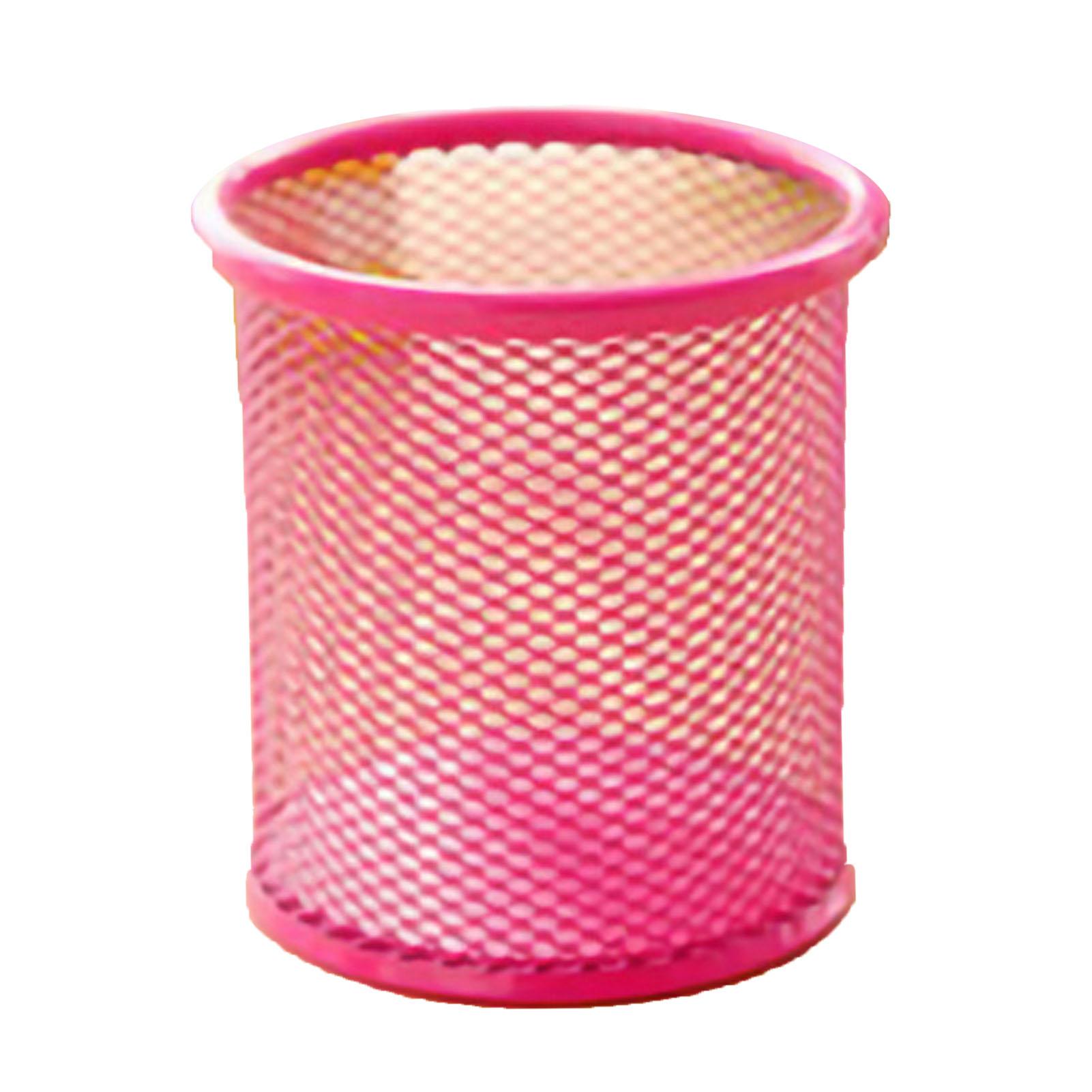 

Тримач для ручок із косою вставкою. Модне зберігання. Тримач для ручок. Настільна стійка для предметів. Офісне приладдя Round Red