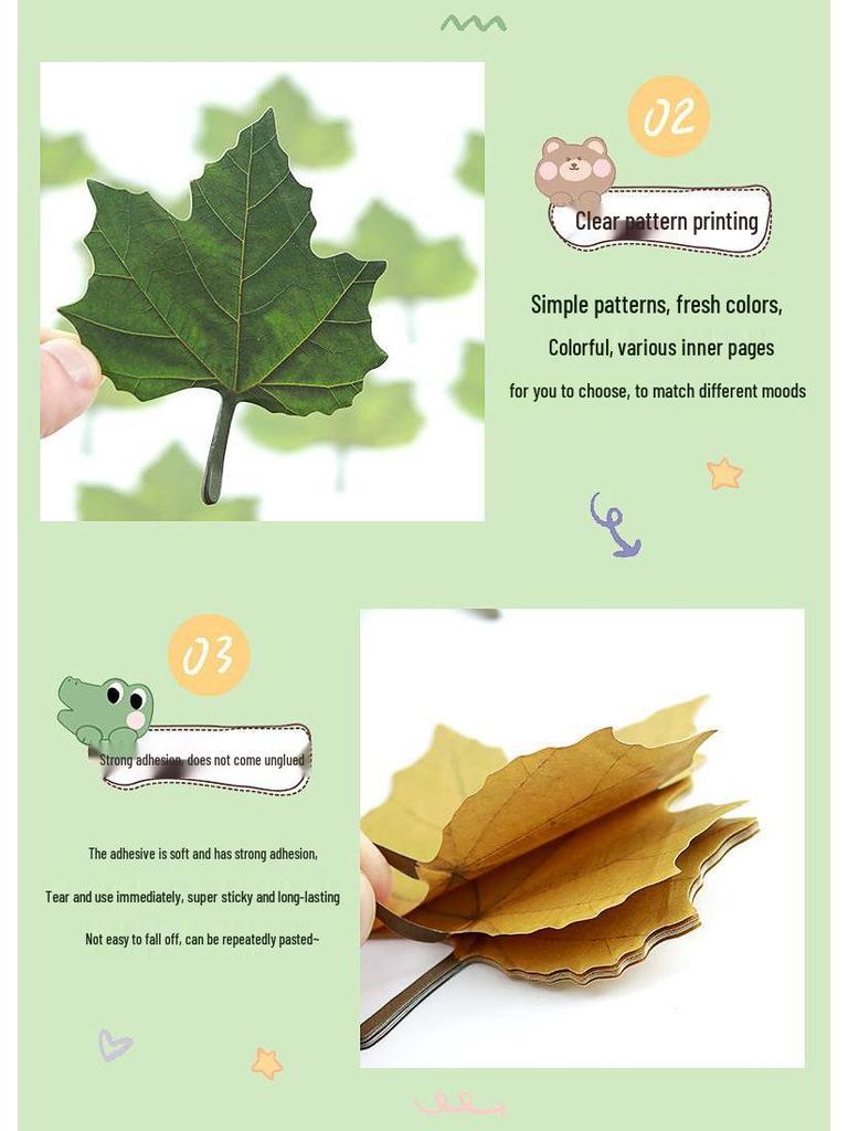High-Value Maple Leaf Decorative Sticky Notes & Wall Stickers