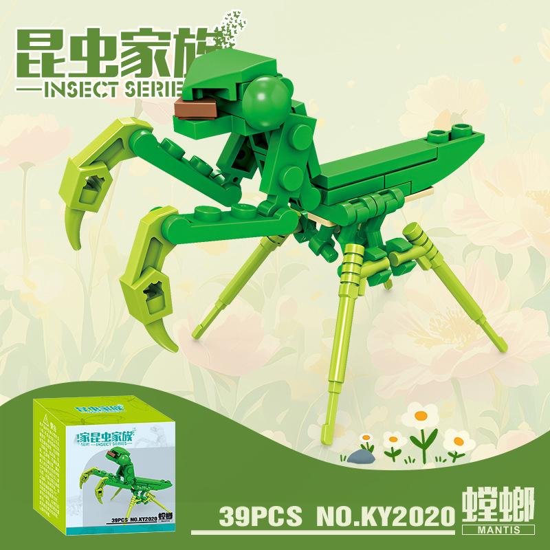 Sada figurek hmyzu a zvířat Mini stavebnice Hračka k sestavení 3D konstruktor Mikro kostičky Hračka pro děti Chlapce 9 až 12 let Dárek