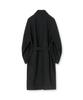 Brownyard Pure Wool Belted Coat, Black