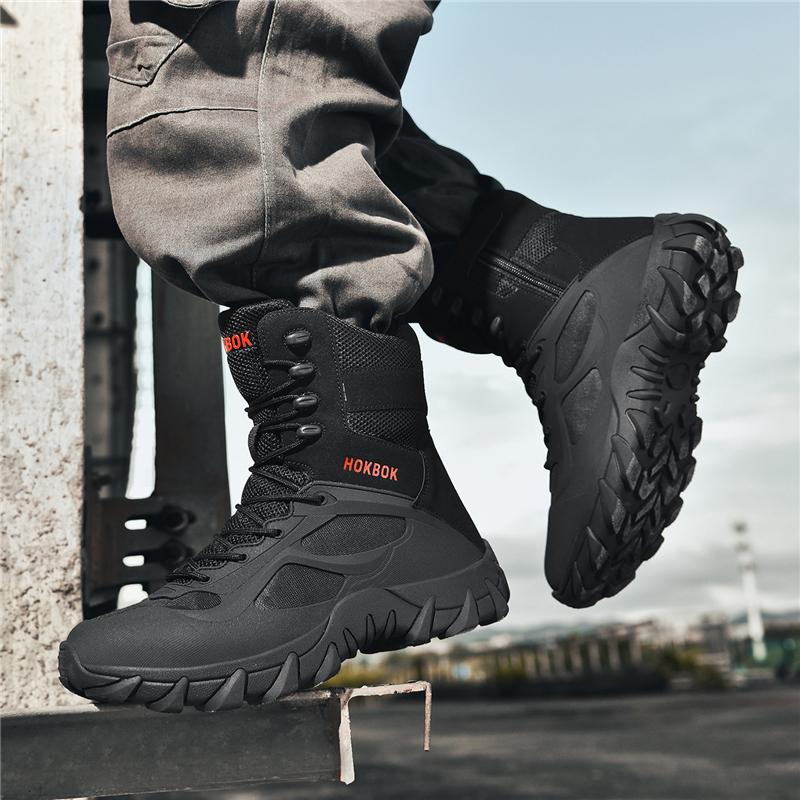 New Men Tactical Boot Military Original Safety Size Plus Work Hunting Hiking Shoes Breathable Outdoor Desert Army Climbing Shoes