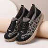 Frühlings- und Herbststil Atmungsaktive Freizeitschuhe für Damen mit Gummisohle, Atmungsaktive Fly-Ribbed Mesh Schuhe für Mütter, Damenschuhe mit Leopardenmuster
