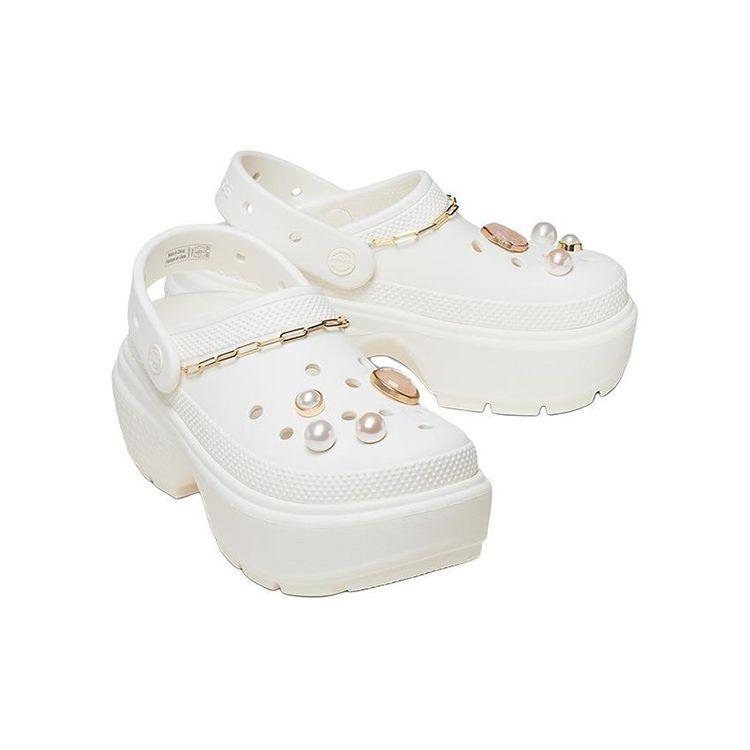 Crocs EVA Fashionable Comfortable Versatile Clogs Women Footwear White 210271-0WV