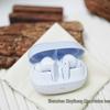 Water Drop Style Wireless Bluetooth Semi-In-Ear Earphones with Electroplated Frosted Transparent Case