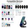 Kabelloses Ladegerät Faltbare 3-in-1 Kabellose Ladestation Schnellladeständer für iPhone 15 Samsung Galaxy S24 Xiaomi
