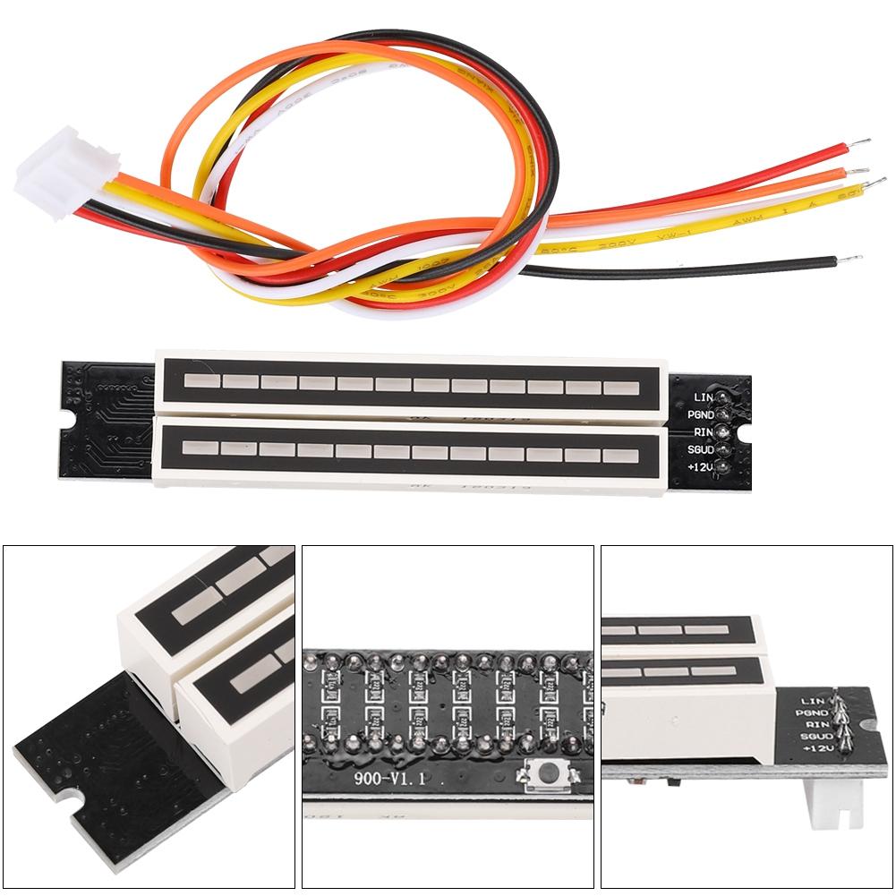 12 Level Indicator Dual 12 Stereo Level Indicator Adjustable Light Speed Level Meter Board Module with AGC Mode Stereo Indicator