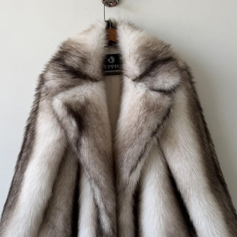 Womens Faux Fox Fur Coat 2026