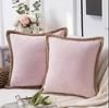 1PC Solid Color Throw Pillow Cover 45X45cm Cozy Linen Home Bedroom House Office Square Pillowcase Funda Cojin