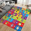 Colorful alphabet animal design rug for kids Non-slip rug suitable for living room and bedroom sofas