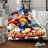 1pc Kuroko's Basketball Blanket with Custom Name, Gift, for Men and Women, Soft Blanket, Good for Sofa Bed Couch Travel, Lightweight Flannel Blanket