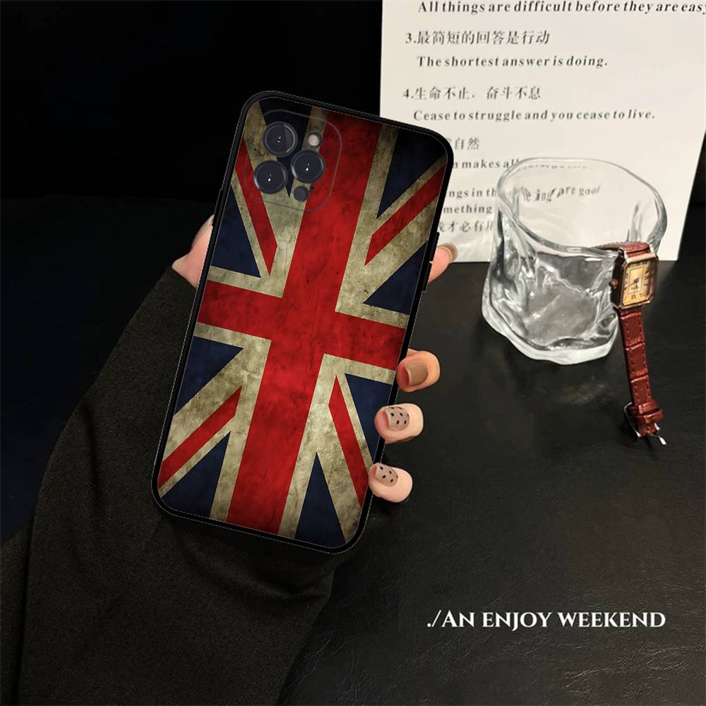 England Britische UK Flagge Handyhülle Für iPhone 17 16 14 15 13 12 11 Pro Max Plus Silikon Weiche Hülle