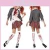 Zombie Girl Student Costume For Halloween Cosplay And Stage Performance