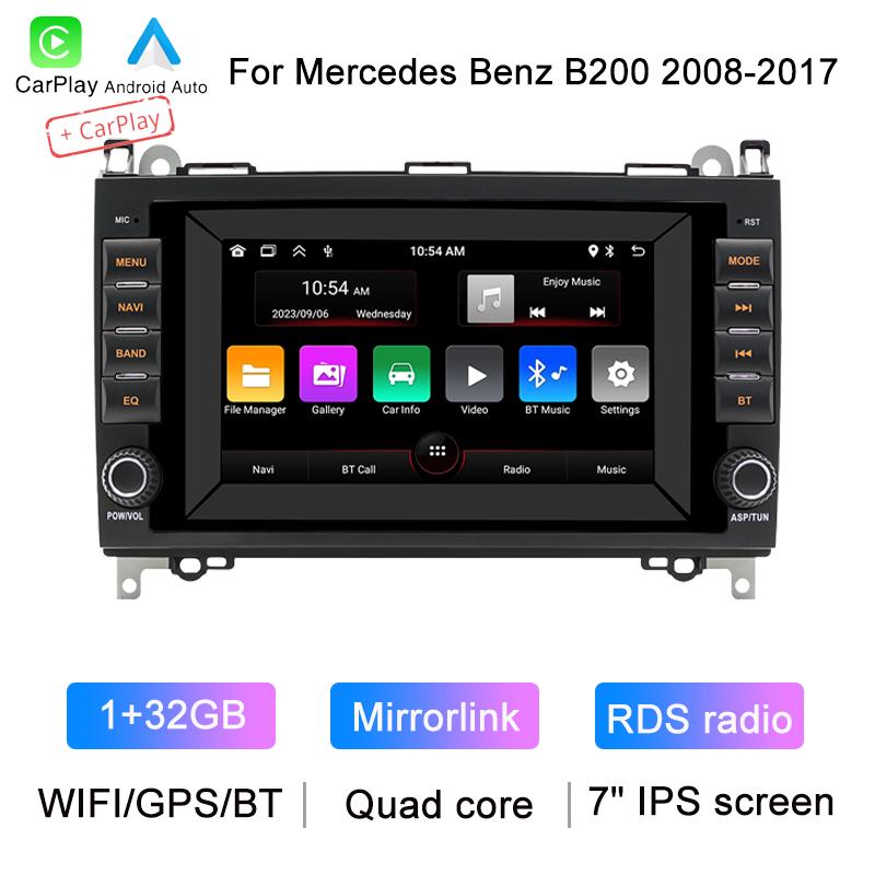 

BQCC 7 2Din Quad-core IPS экран Android 13 автомобильное радио беспроводное Android Auto GPS WIFI мультимедиа для Mercedes Benz 2008-2017