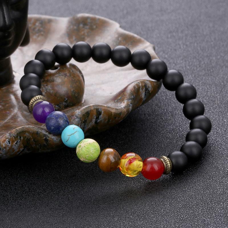 8mm Matte Agate Tiger Eye Lapis Lazuli Emperor Stone Fashion Bracelet