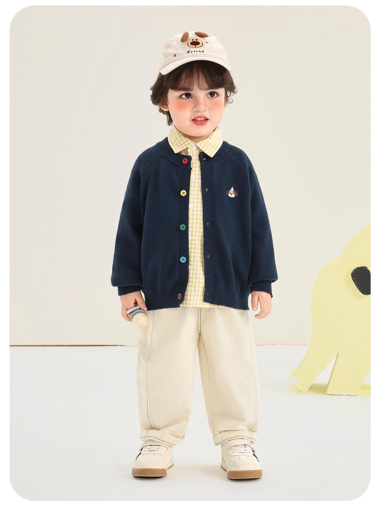 Kaka Panda Children's Knit Cardigan - Boys & Girls Casual Spring/Autumn Top