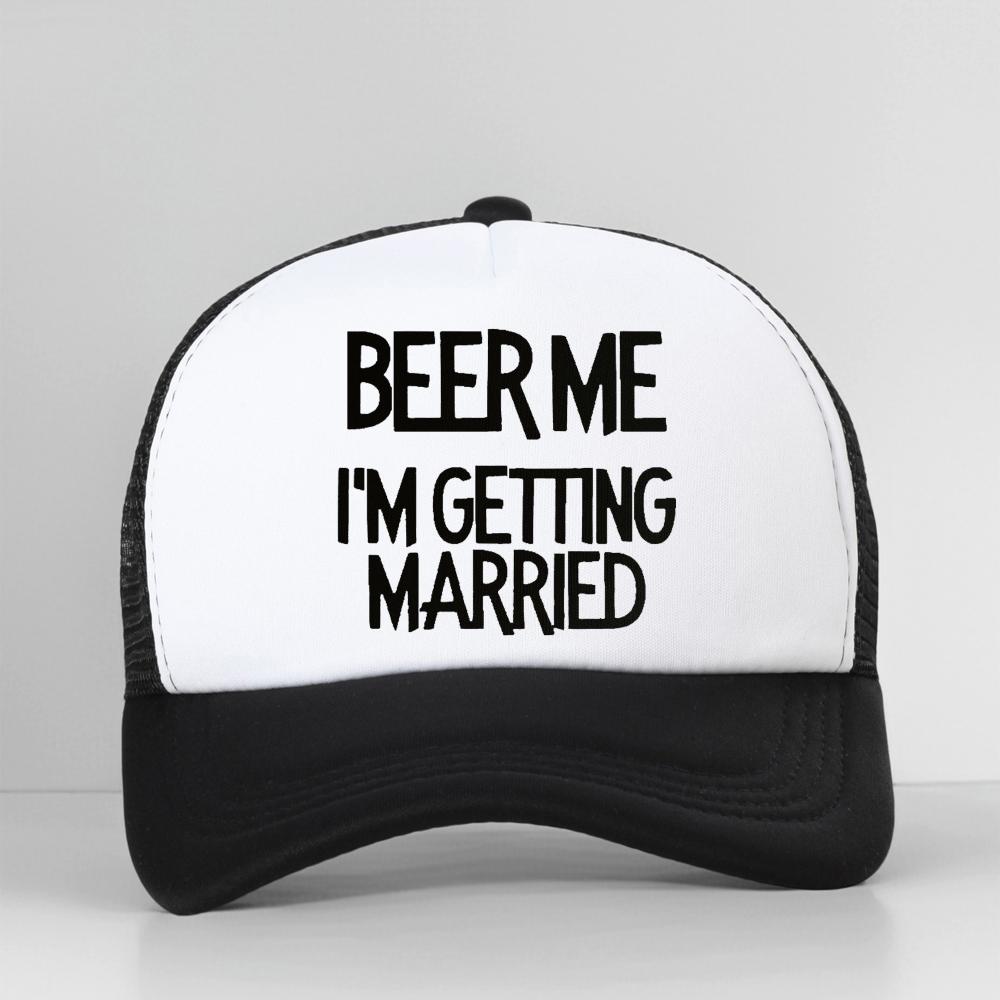 Funny Beer Me I'M Getting Married Baseball Cap Unisex Outdoors Visor Mesh Breathable Adjustable Trucker Dad Hat