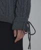 Poeteuseoul Cable Collar Knit_Charcoal