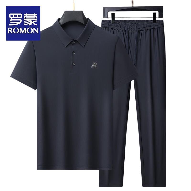 Romon Men s Lightweight Casual Summer Two-Piece Set 44