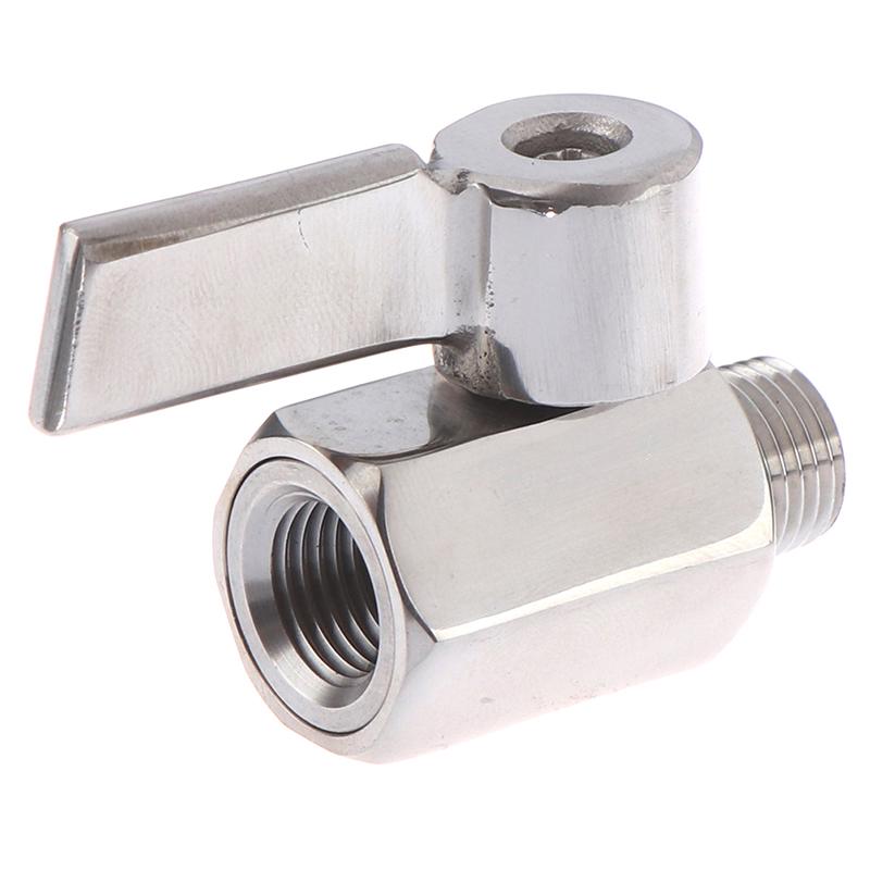 Edelstahl 304 Kugelhahn 1/4" Zoll NPT Außengewinde x Innengewinde Kleiner Mini-Ventil