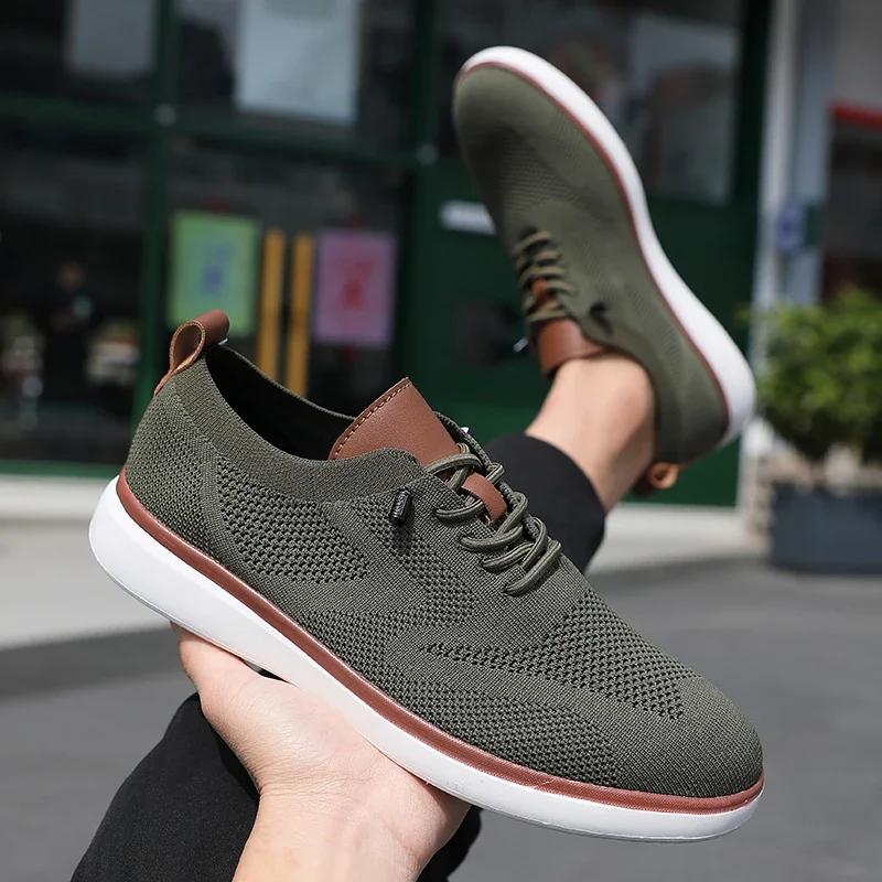 Spring Summer Men'S Casual Sneakers Breathable Mesh Anti Slip Affordable Walking Shoes Comfortable Flat Bottomed Men Board Shoes