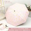 Cute Folding Umbrella for Girls with Black Coating for Sun Protection and Uv Protection, Manual and Fully Automatic, Dual-Use for Sun and Rain