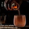 Charred Wooden Whiskey Glasses, Old Fashioned Bourbon Whiskey Glasses, Original-Bourbon Tumbler, Bourbon Gifts for Men, Whis-key Gifts for Men, 6