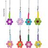 Sweet Phone Chain Strap Lanyard Colorful Bead Flower Pendant Phone Charm Hangings Decoration Cute Phone Accessories