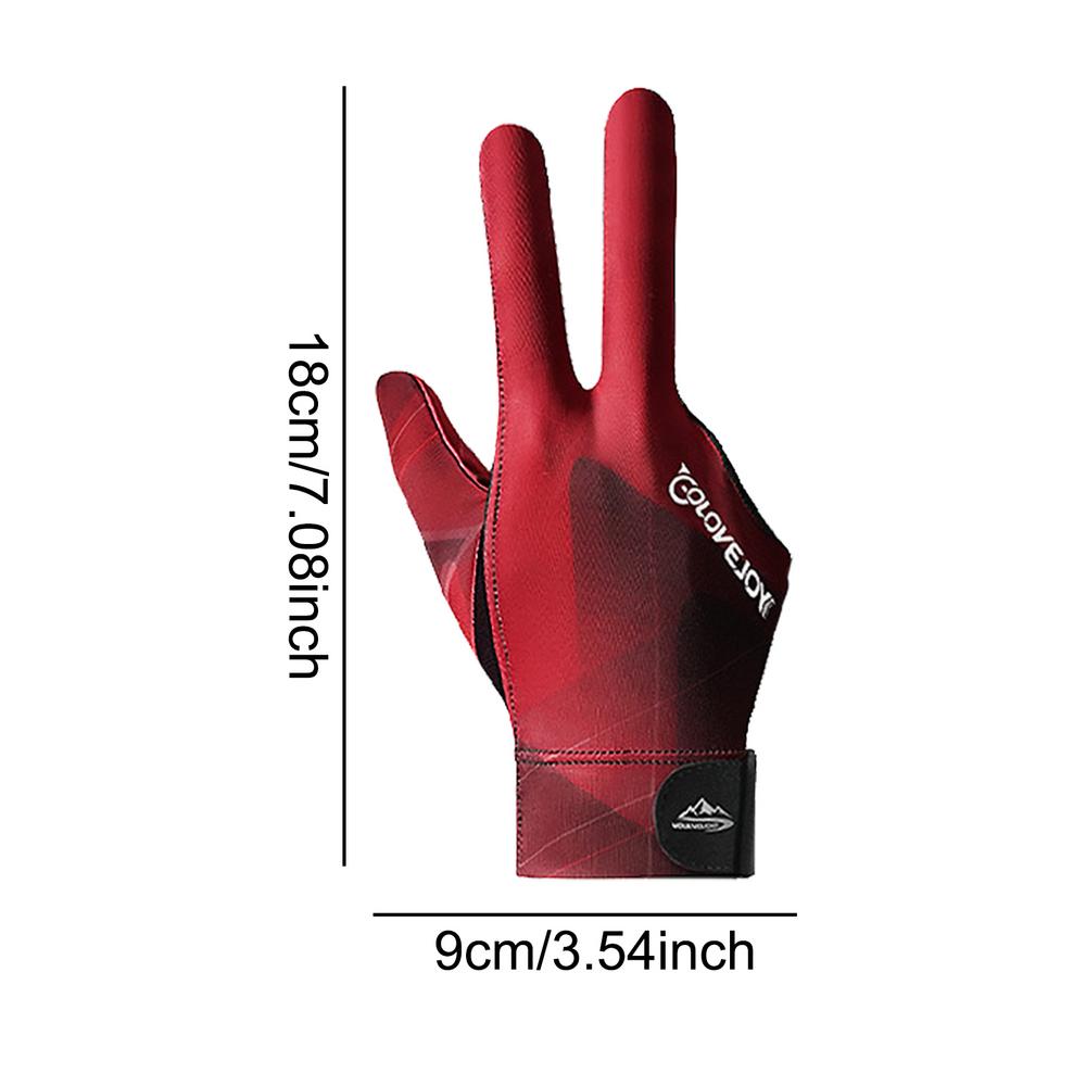 Open Finger Billiard Pool Gloves Breathable Snooker Glove Non Slip Left Hand 3 Finger Glove Training Shooters Gloves Accessories