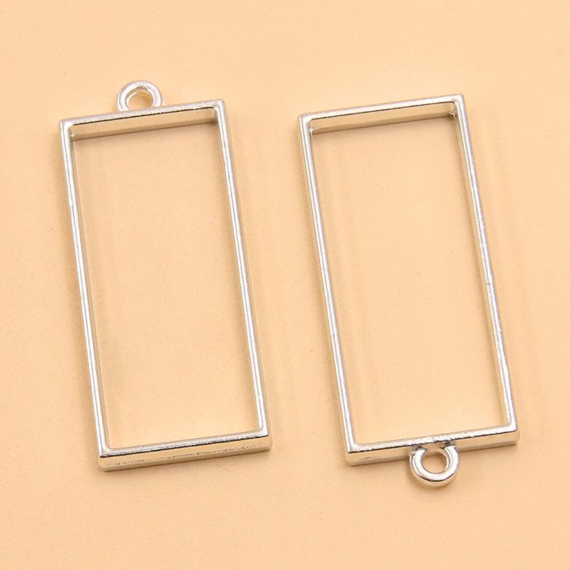 White K Alloy DIY Jewelry: Moon, Round & Heart Hollow Pendants (17 Styles)