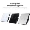 Glass Wall Touch Switch EU UK Standard 16a Socket Large Panel Wall Light Single Live Line White Switch USB TypeC Socket 110v250v