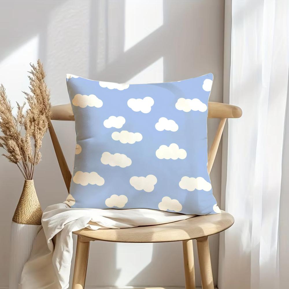 Fashion Clouds Cushion Cover Soft Plush Throw Pillow Cover | Double-Sided Decorative Cushion Case | Sofa Bedroom Home Decor