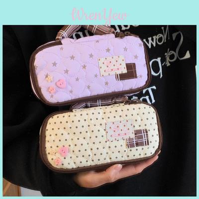 Cute Heartshaped Pencil Case For Girls With Large Capacity And Polyester Material For Students