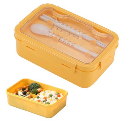 Lunch Boxes Bento Boxes Leakproof Lunch Boxes for Microwave Bento Lunch Boxes with 3 Compartments and Tableware