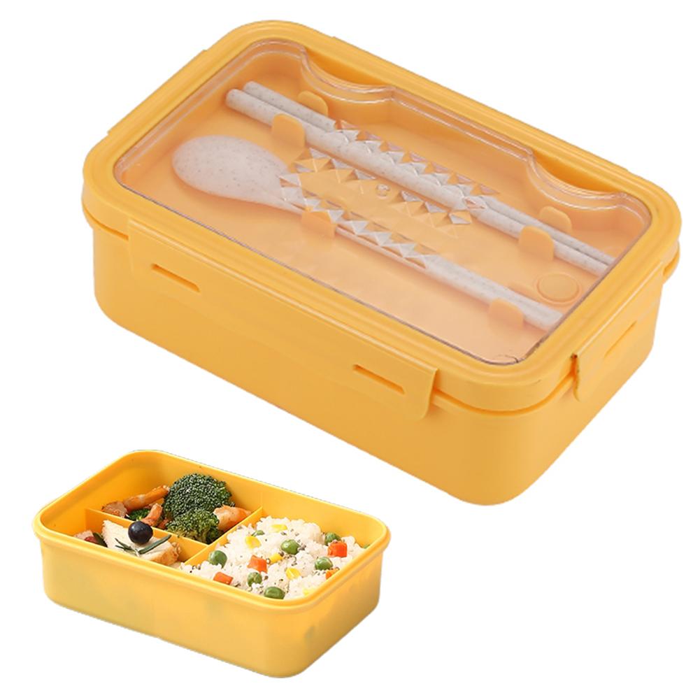 Brotdosen Bento-Boxen Auslaufsichere Brotdosen für Mikrowelle Bento-Brotdosen mit 3 Fächern und Geschirr