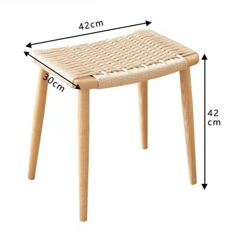 

Nordic Stools Solid Wood Ottomans Minimalist Dresser Chair Bedroom Footrest Modern Living Room Chairs Creative Home Furniture