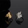 1-24PCS Open Adjustable Wing Couple Rings Stainless Steel Polished Hypoallergenic Comfort Fit Jewelry for Daily Wear Anniversary