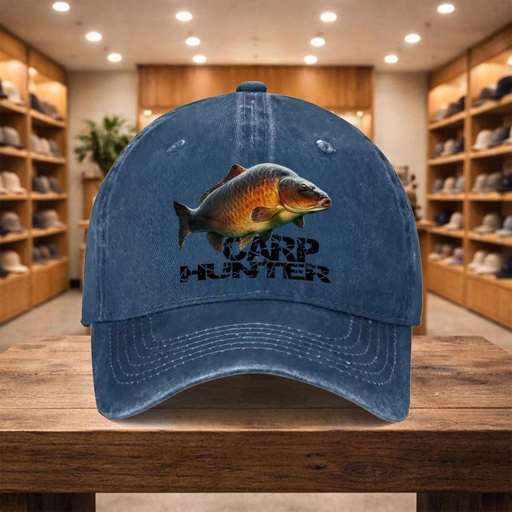 pc CARP HUNTER Adjustable Snapback Baseball Cap  Lightweight Unisex Hat Suitable for Sports Travel  Outdoor Adjustable Buck